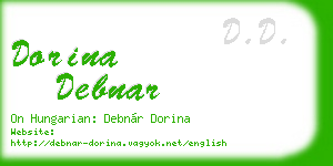 dorina debnar business card