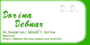 dorina debnar business card